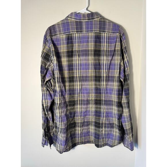 John Vavartos Plaid Button Up Long Sleeve Men's Shirt Large - Picture 2 of 4